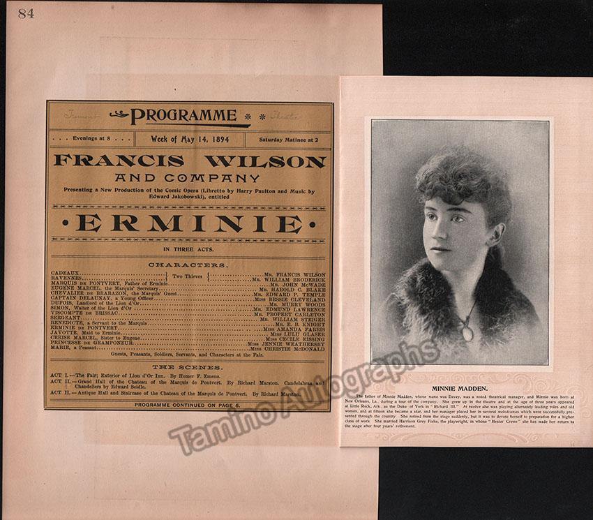 Boston Opera and Theater Album Clip Collection 1890-1898 - Image 112