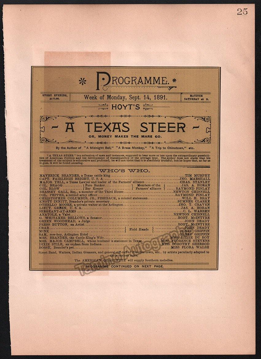Boston Opera and Theater Album Clip Collection 1890-1898 - Image 37