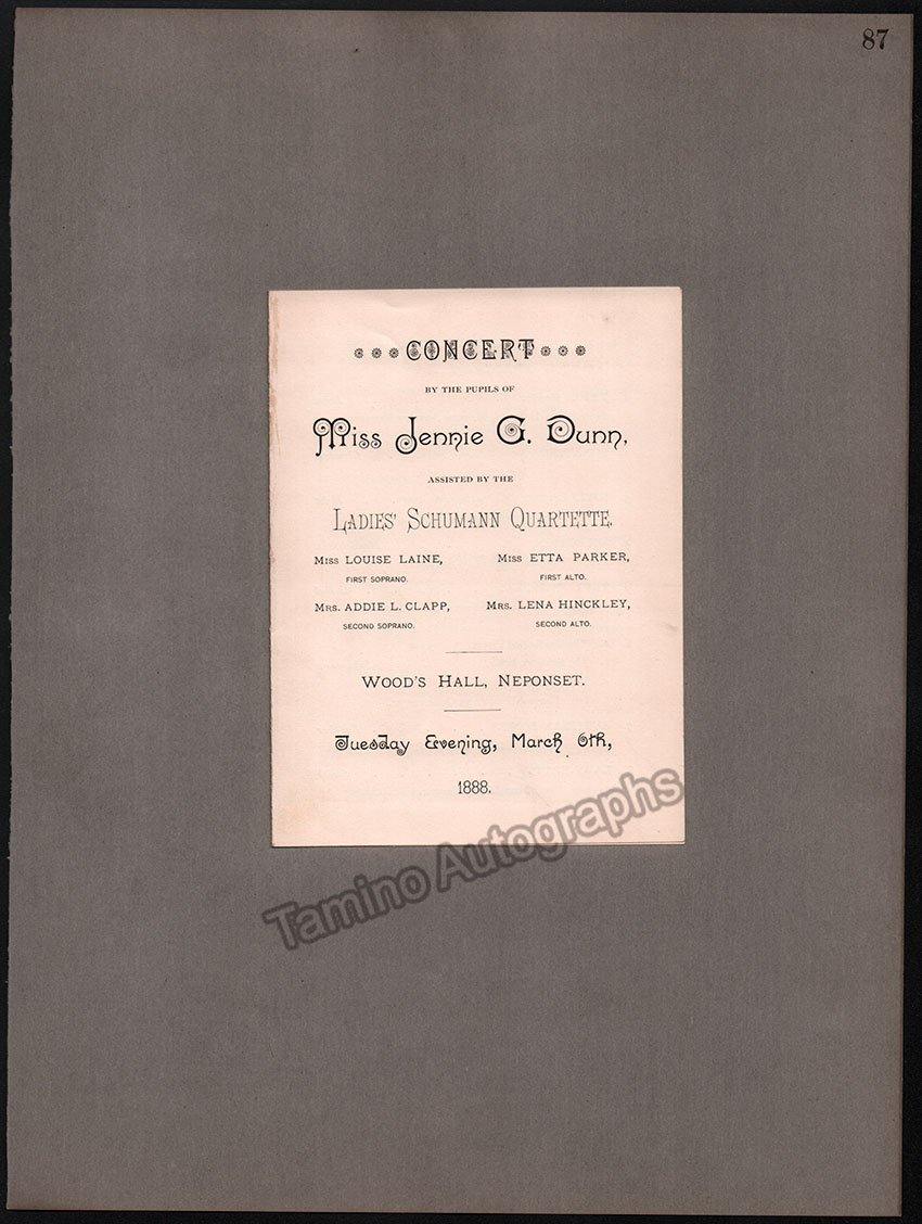 Boston Concert Opera and Theater Album Clip Collection 1879-1889 - Image 90