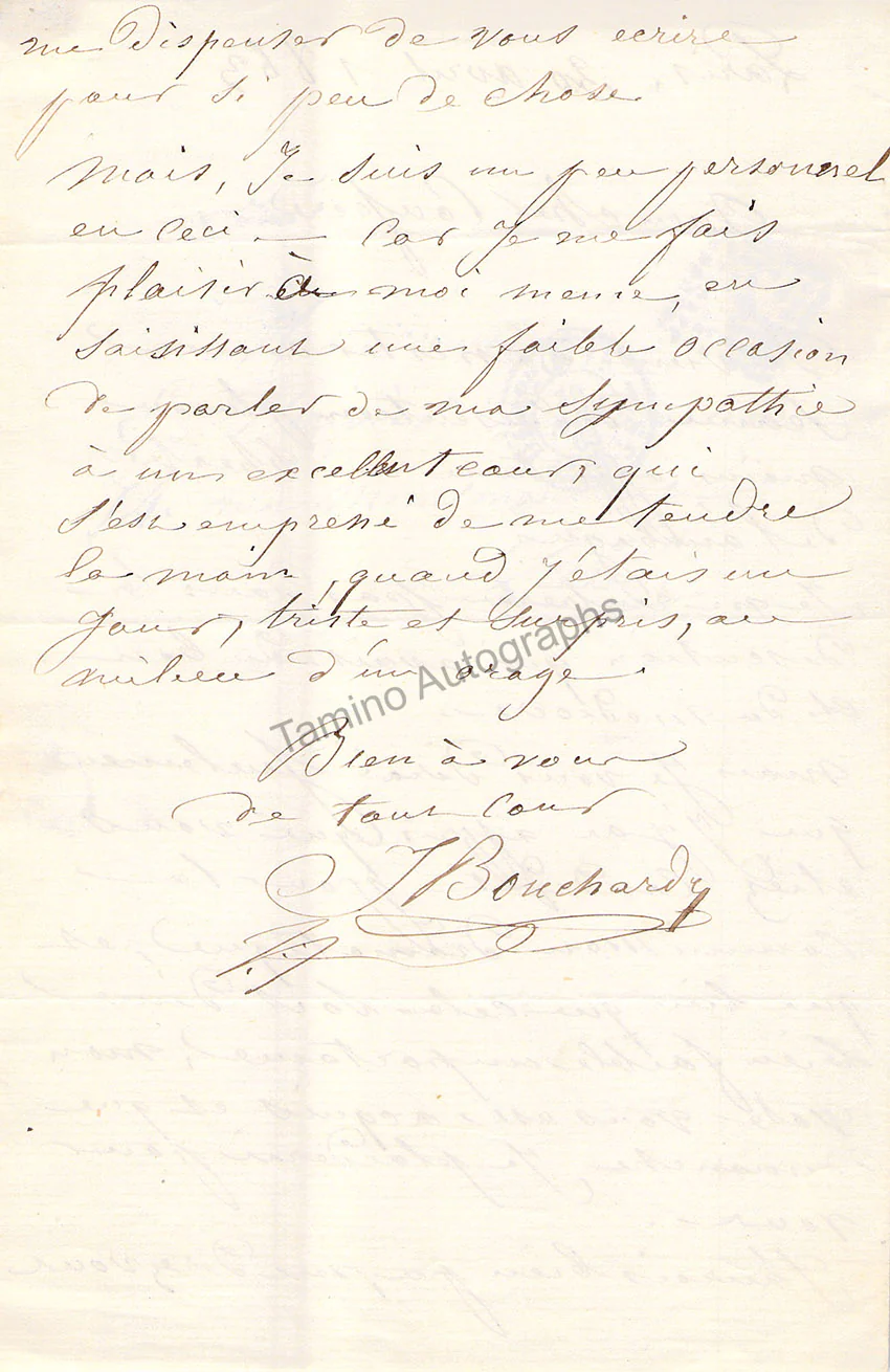 Bouchardy, Joseph - Autograph Letter Signed - Image 2