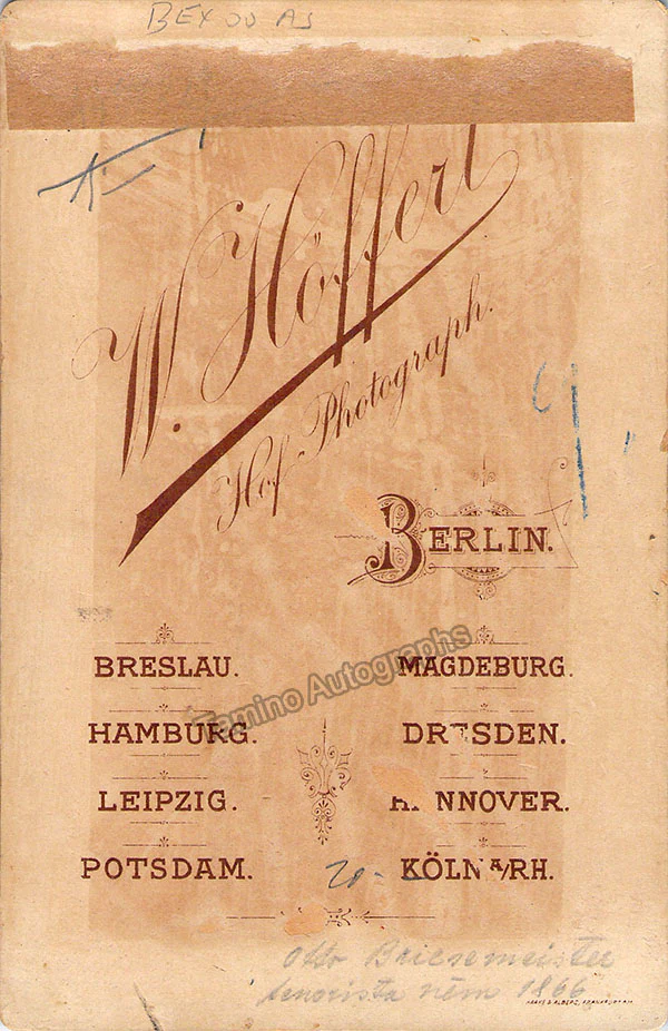 Briesemeister, Otto - Signed Cabinet Photograph - Image 2