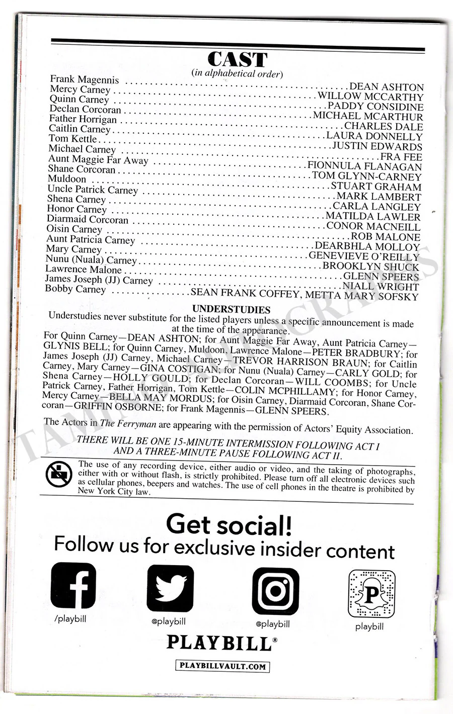 Broadway Musicals & Plays - Signed Playbills (Various Options) - Image 28
