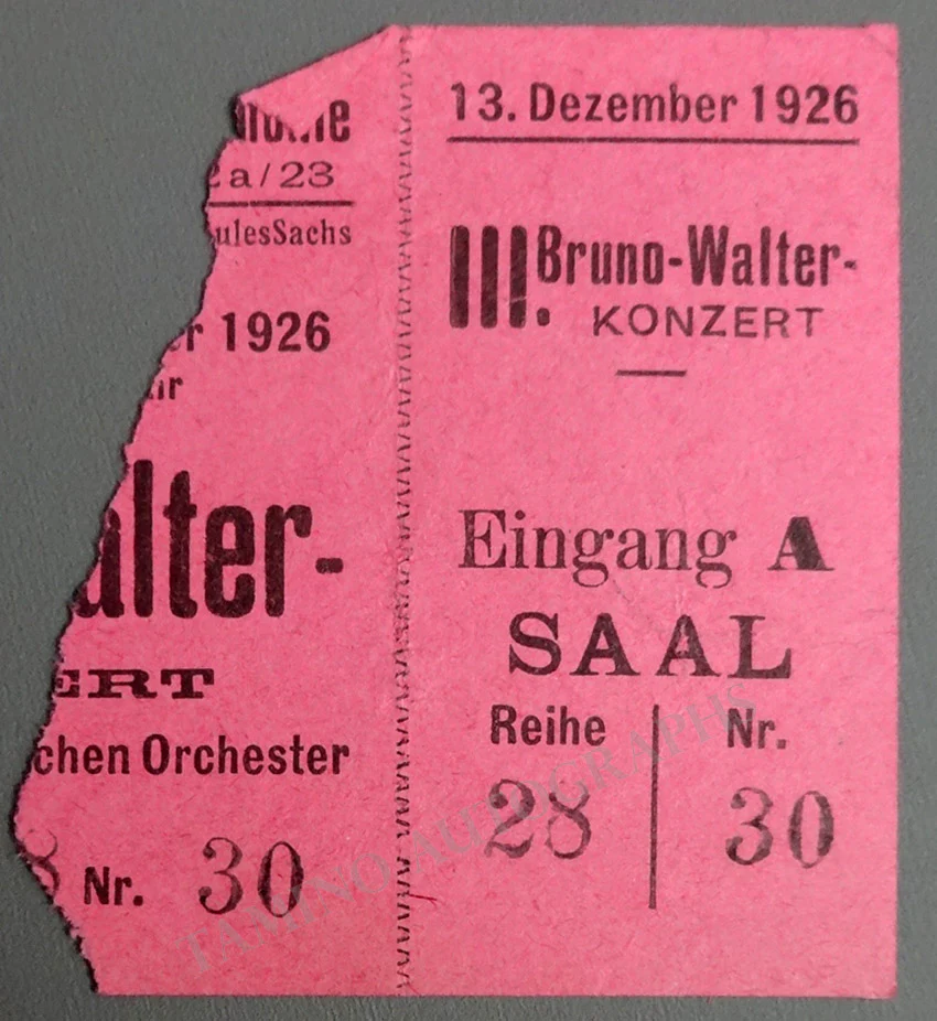Walter, Bruno - Unsigned Concert Programs (Various Options) - Image 18