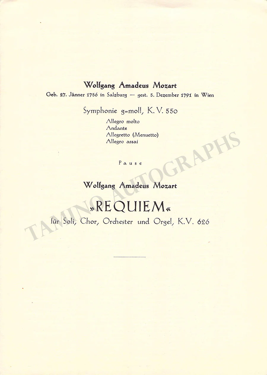 Walter, Bruno - Lot of 25 Unsigned Concert Programs 1931-1956 - Image 43