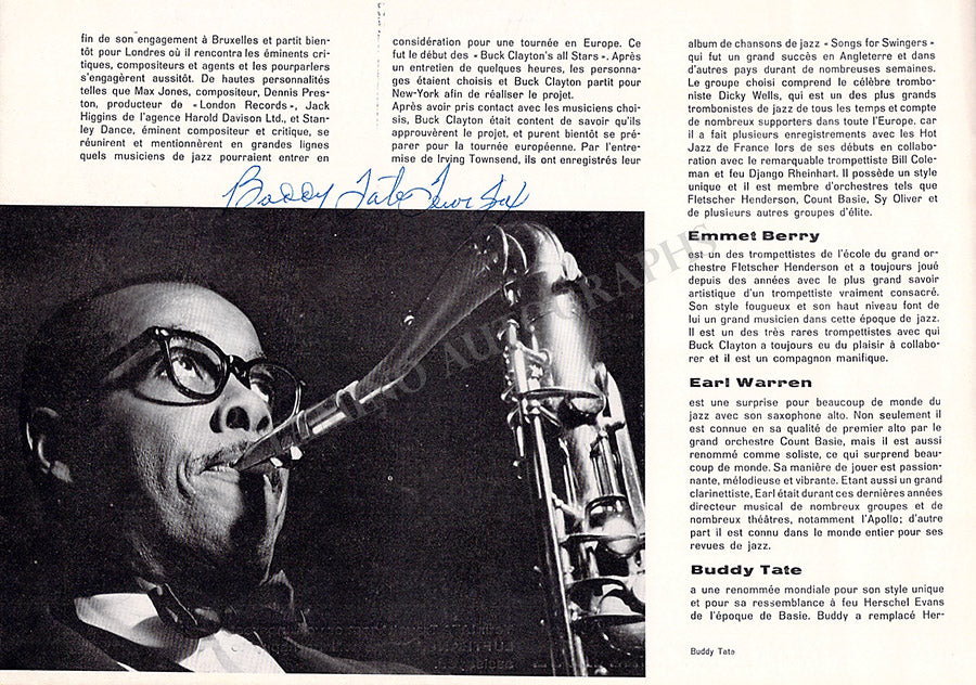 Buck Clayton All Stars - Signed Brochure Concert Tour - Image 4