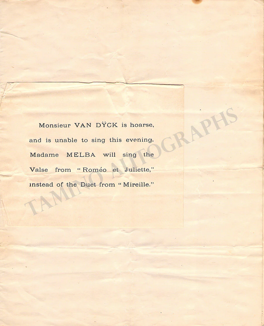Buckingham Palace - Opera Recital Program 1892 - Image 2