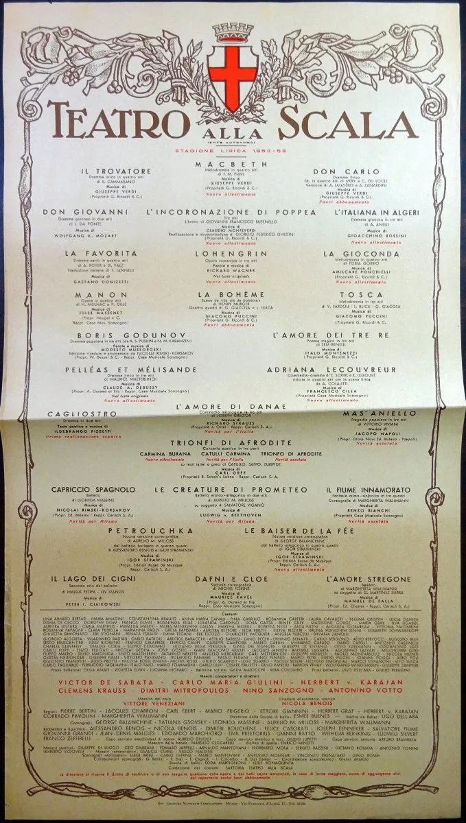 Callas, Maria - Teatro La Scala Playbills (Various Options) - Image 7