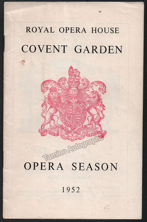 Callas, Maria - Sutherland, Joan - Signed Program Norma Covent Garden 1952 - Image 2
