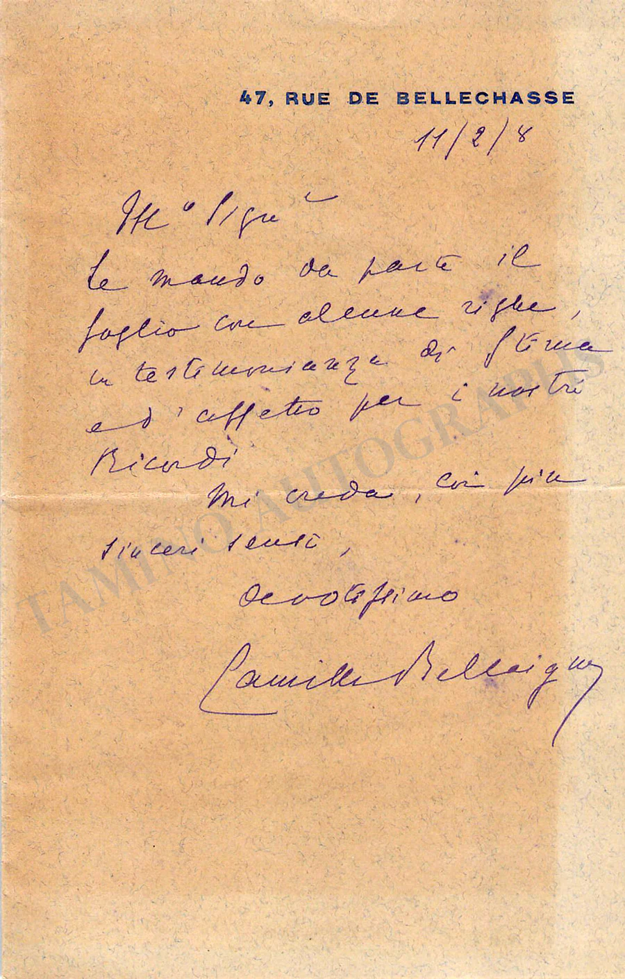 Bellaigue, Camille - Set of 18 Autograph Letters Signed