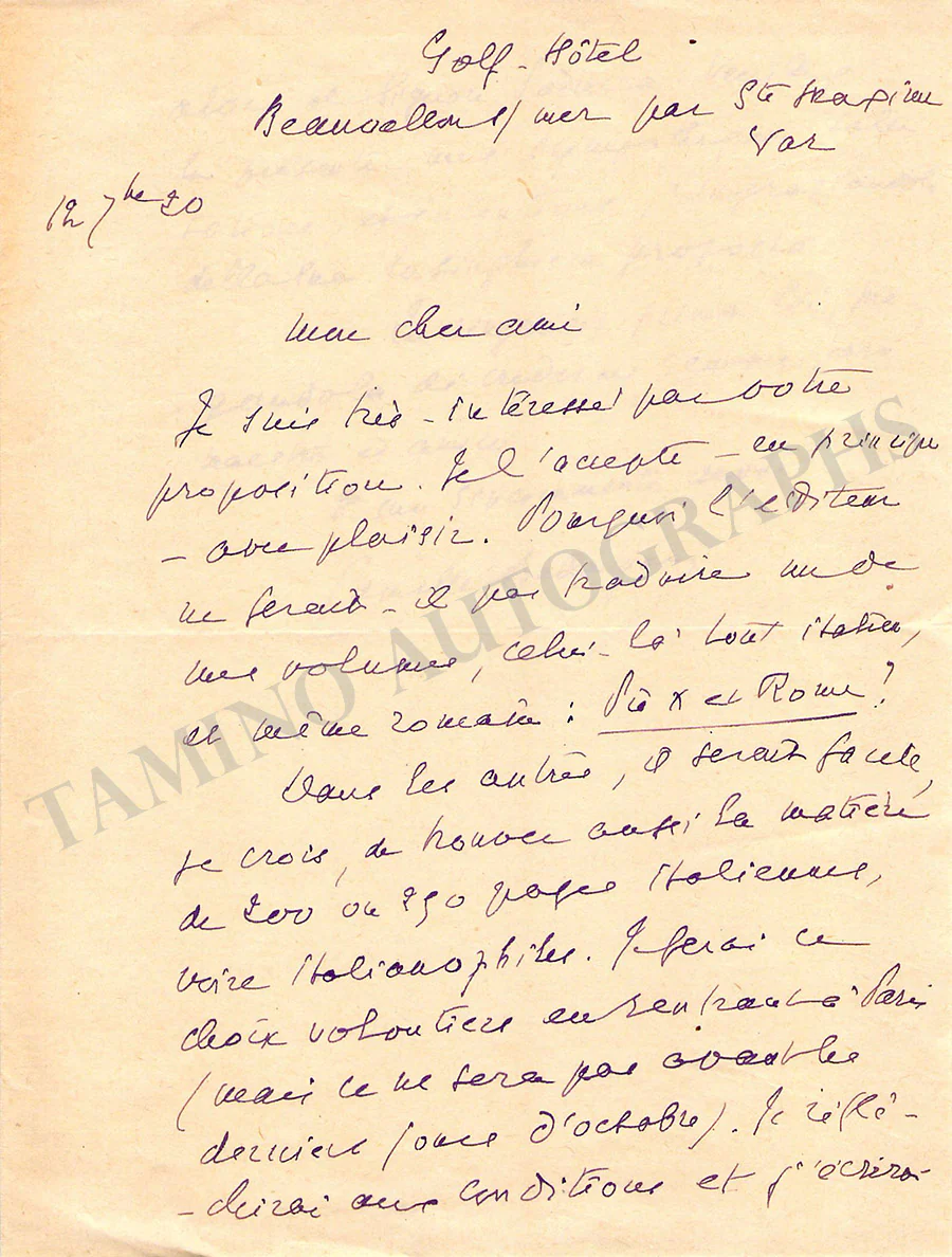 Bellaigue, Camille - Set of 18 Autograph Letters Signed - Image 13