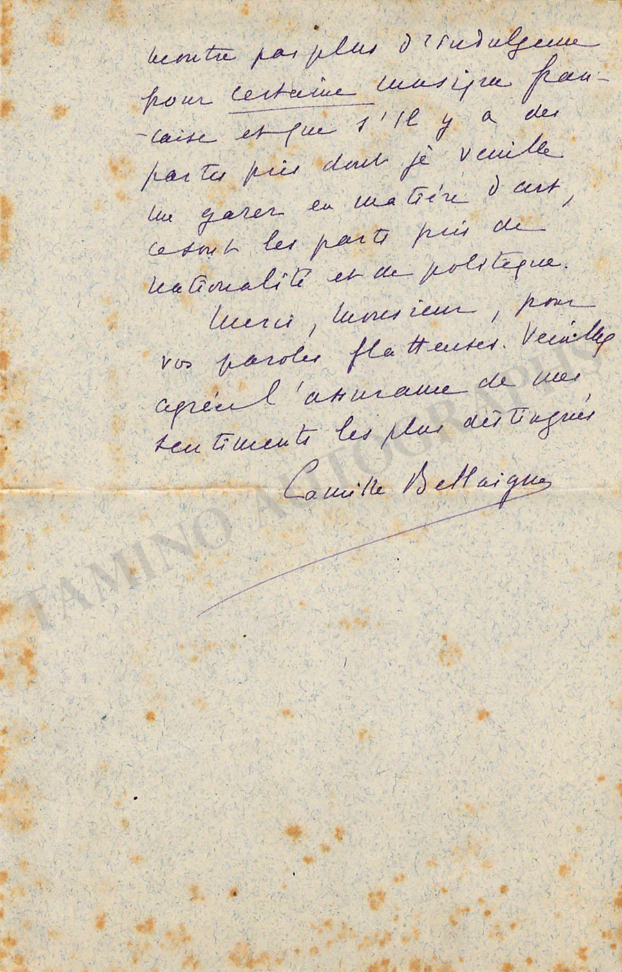 Bellaigue, Camille - Set of 18 Autograph Letters Signed - Image 17