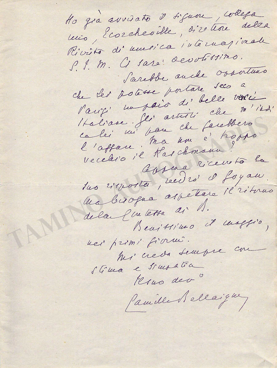 Bellaigue, Camille - Set of 18 Autograph Letters Signed - Image 20