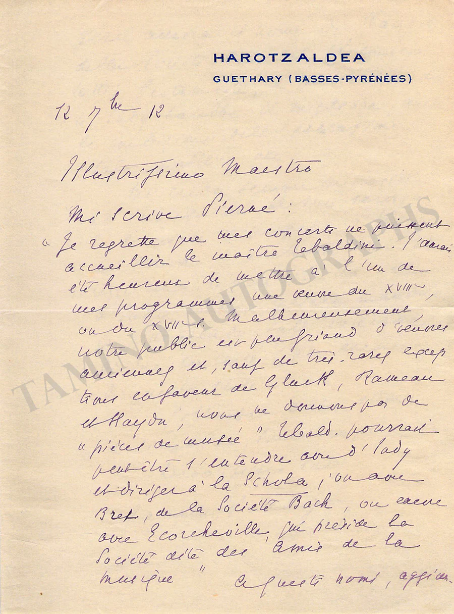 Bellaigue, Camille - Set of 18 Autograph Letters Signed - Image 27