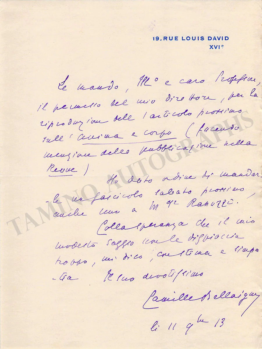 Bellaigue, Camille - Set of 18 Autograph Letters Signed - Image 29