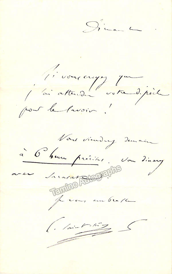 Saint-Saens, Camille - Autograph Manuscripts (Various Options) - Image 15