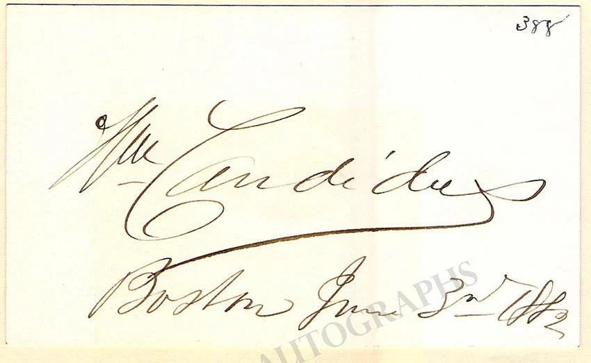 Candidus, William -Signed Card + Photograph