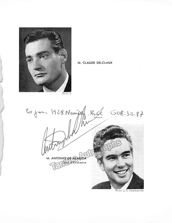 Cillario, Carlo Felice - Signed Program Page - Image 2
