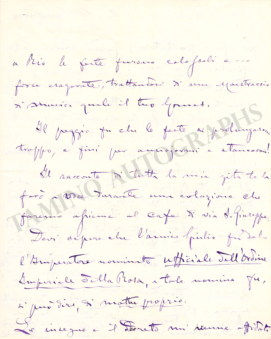 Gomes, Carlos - Autograph Manuscripts (Various Options) - Image 7