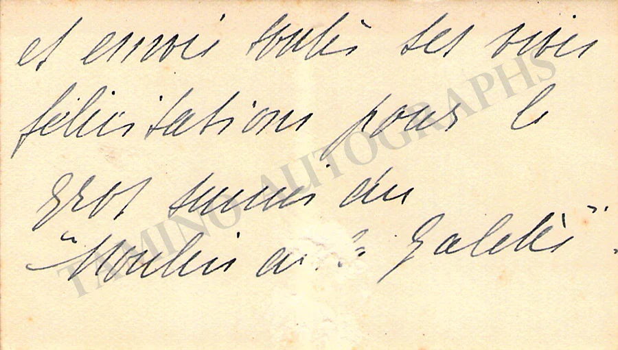 Zambelli, Carlotta - Autograph Business Card - Image 2