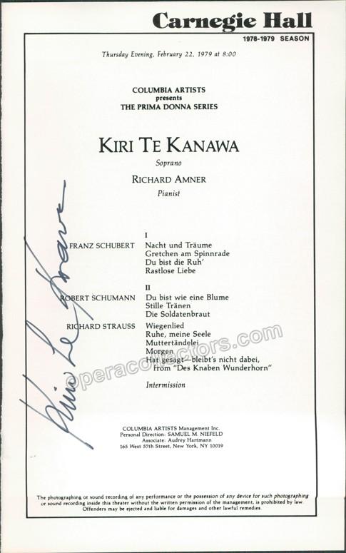 Carnegie Hall - Cast Pages Signed by Singers (1976-1994) - Image 3