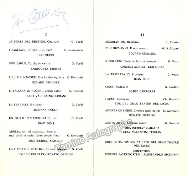 Carreras, Jose - Lot of Signed Programs - Image 10