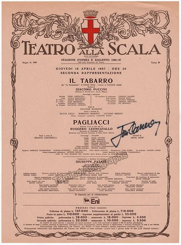 Carreras, Jose - Signed Teatro La Scala Playbills 1982-1996 (Various Playbills) - Image 6