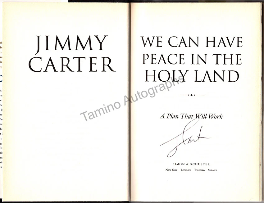 Carter, Jimmy - Signed Book "We Can Have Peace in the Holy Land" - Image 2