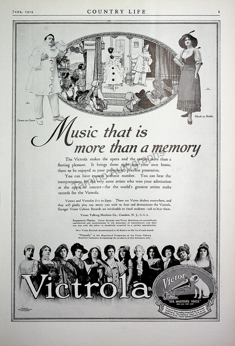 Caruso, Enrico - Magazine Advertisements (Various Options) - Image 14