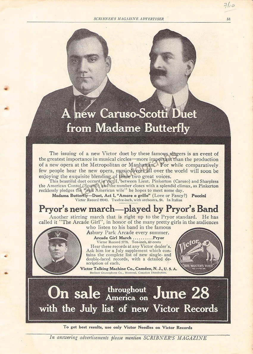 Caruso, Enrico - Magazine Advertisements (Various Options) - Image 5