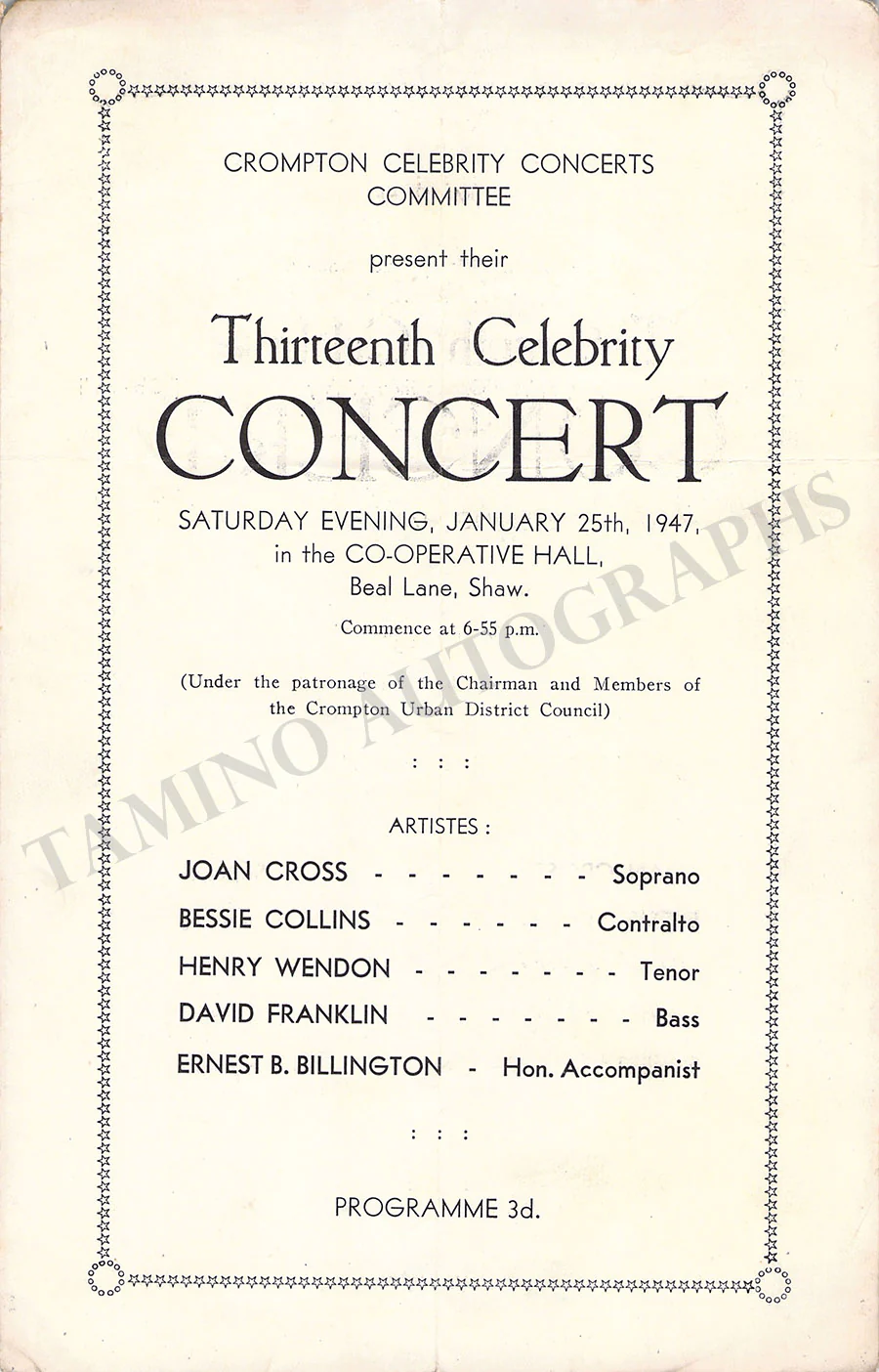 Celebrity Concerts - Lot of 5 Unsigned Programs 1945-1947 - Image 11