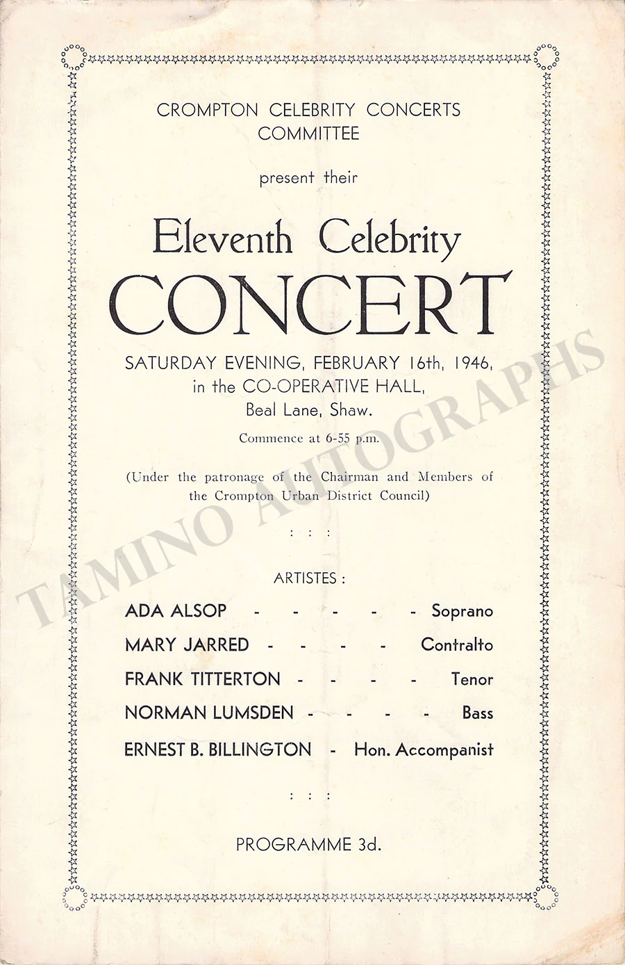 Celebrity Concerts - Lot of 5 Unsigned Programs 1945-1947 - Image 8