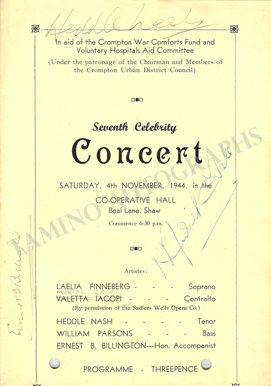 Celebrity Concerts - Lot of 7 Signed Programs 1941-1947 - Image 5