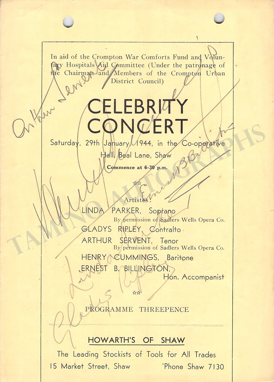 Celebrity Concerts - Lot of 7 Signed Programs 1941-1947 - Image 7