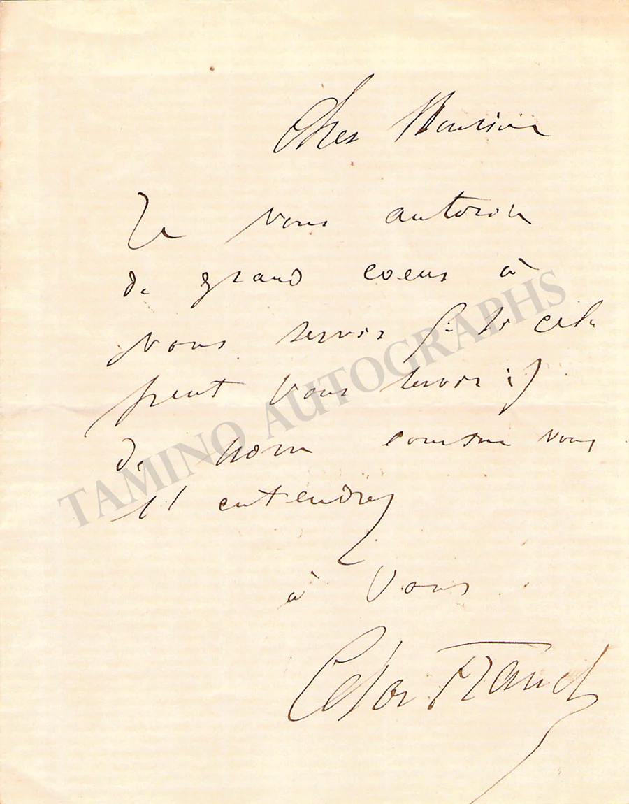 Franck, Cesar - Autograph Note Signed