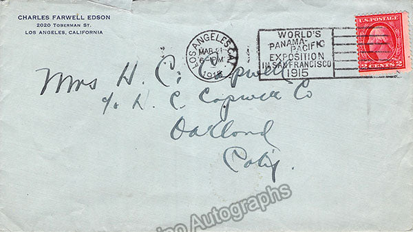 Edson, Charles Farwell - Autograph Letter Signed (1915) - Image 2