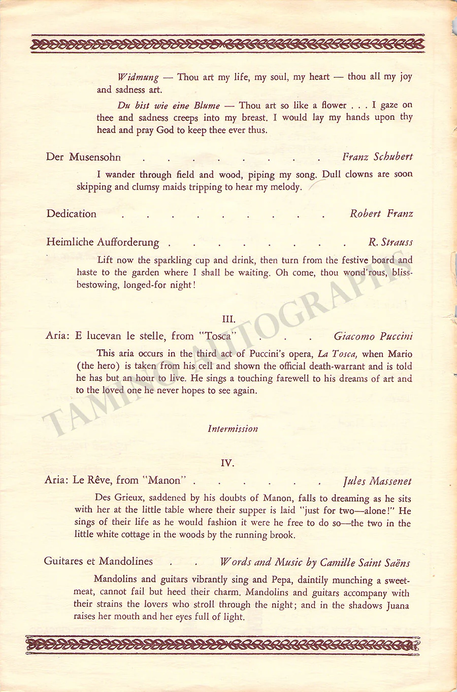 Kullman, Charles - Signed Program Chicago 1949 - Image 3