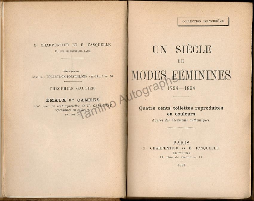 Charpentier, G. - Fasquelle, E. - Book "Un Siecle de Modes Feminines 1794-1894" - Image 3