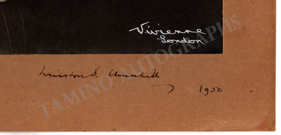 Churchill, Winston - Large Original Signed Photo 1950 - Image 2