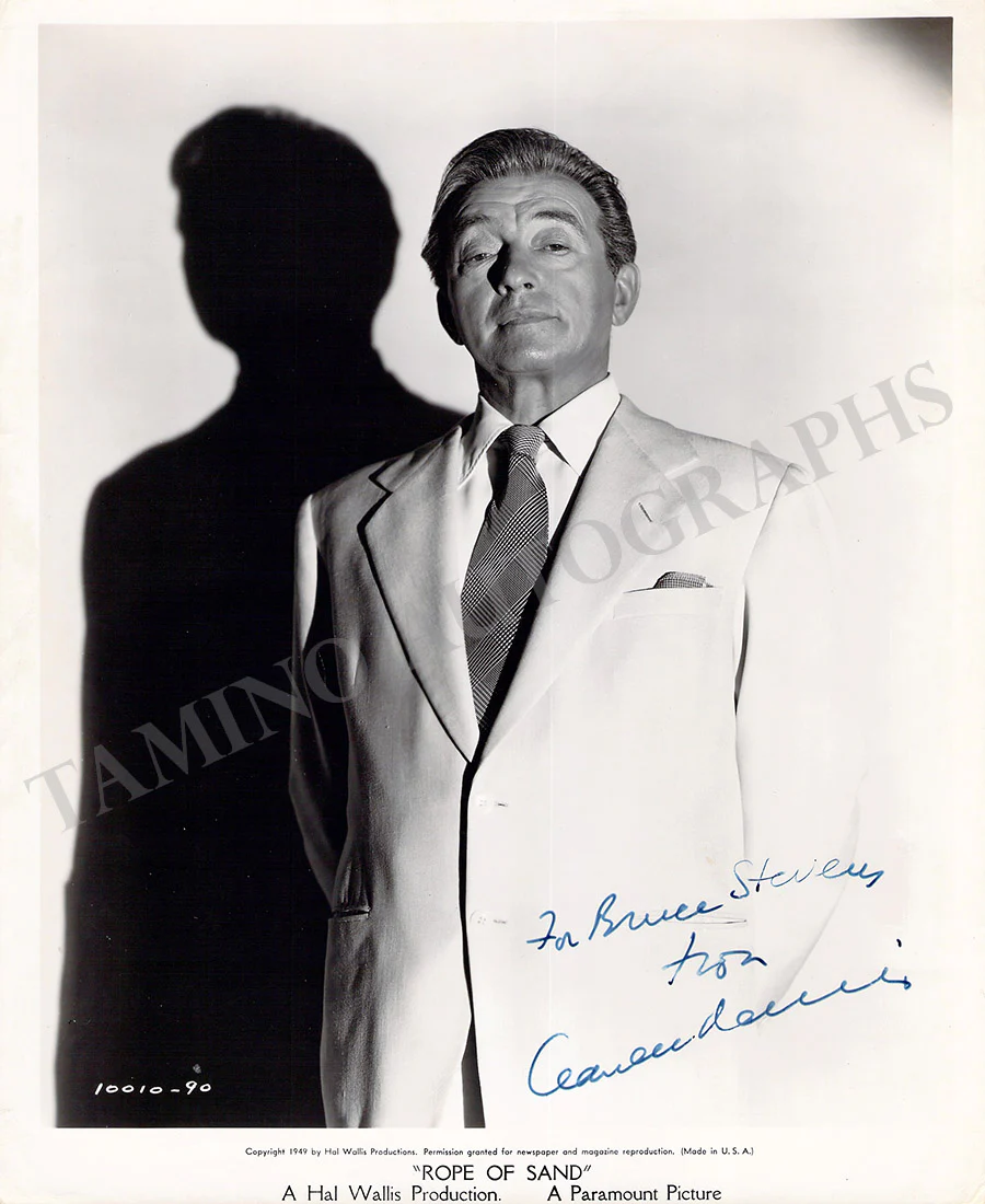 Rains, Claude - Signed Photograph in "Rope of Sand"