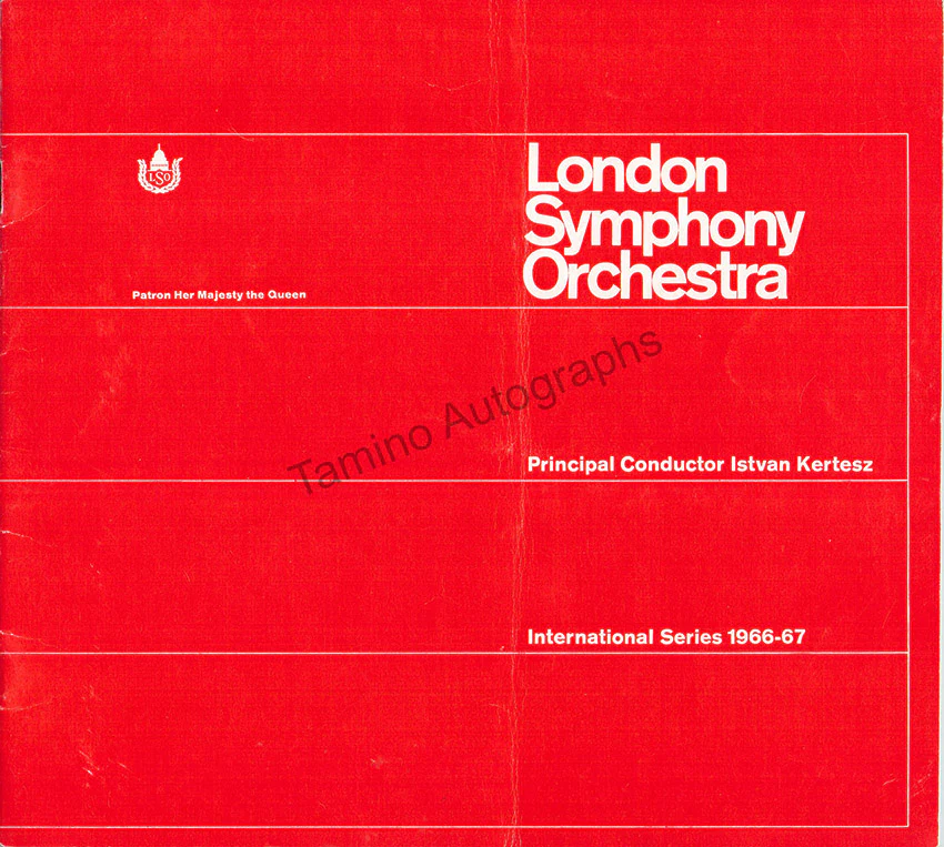Abbado, Claudio - Signed Program London 1966 - Image 2