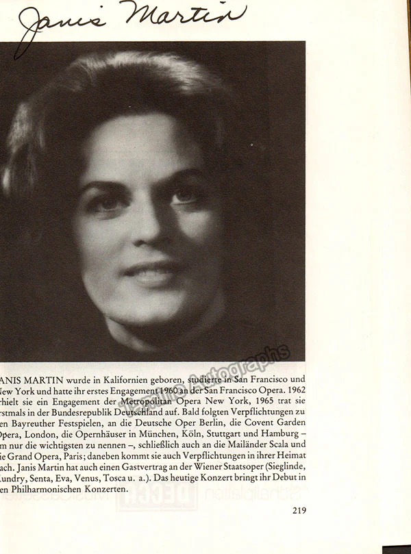 Abbado, Claudio - Martin, Janis - Signed Program Vienna 1980 - Image 2