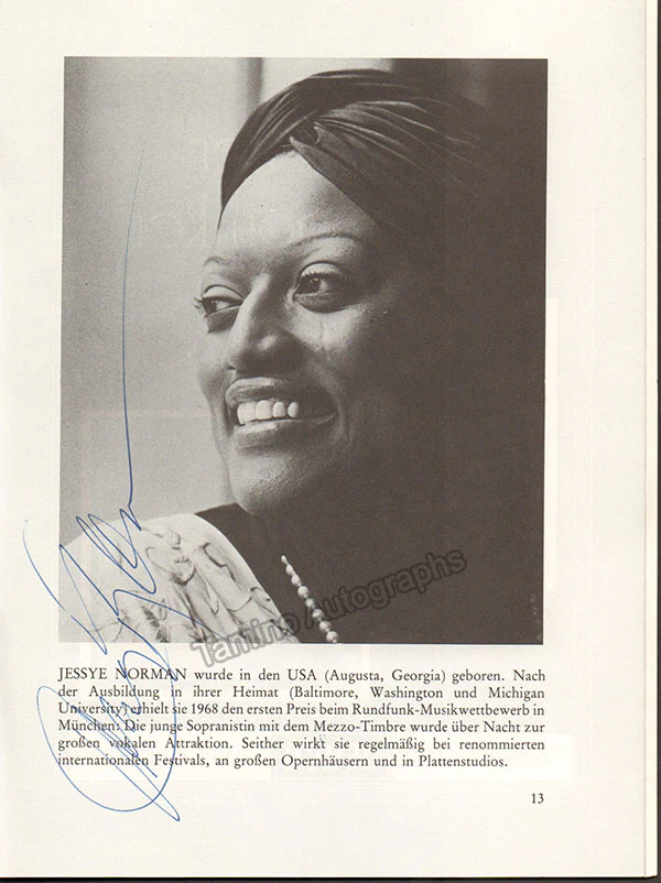 Abbado, Claudio - Norman, Jessye - Signed Program Vienna 1980 - Image 2