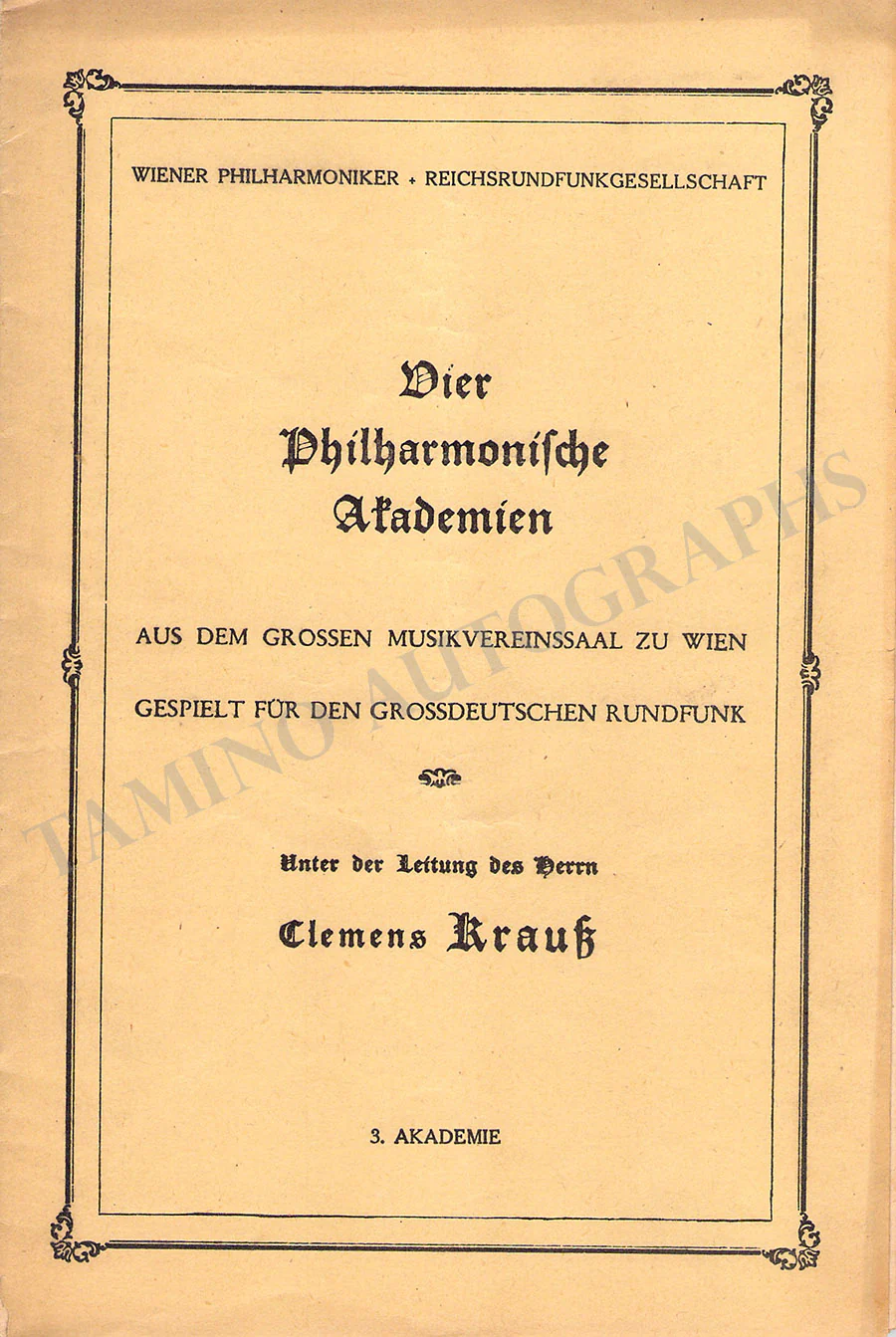 Krauss, Clemens - Set of 18 Concert Programs - Image 8