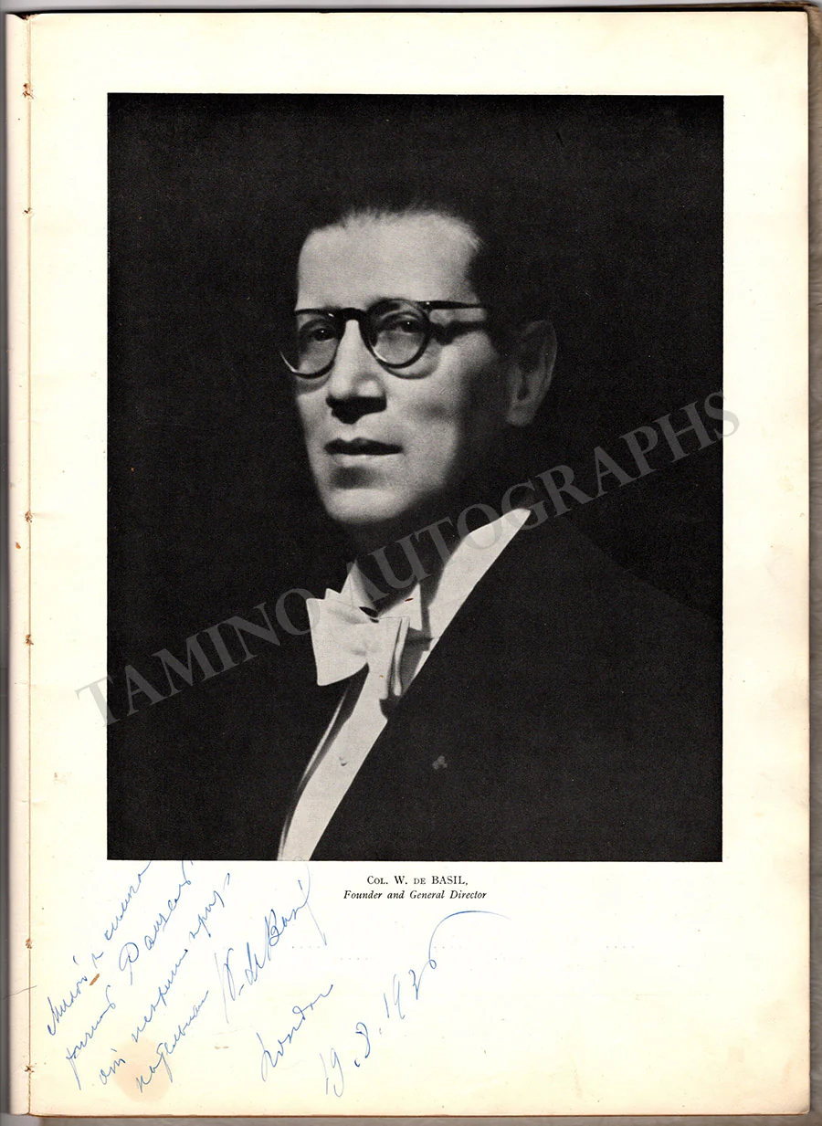 De Basil, Colonel W. - Massine, Leonide & Others - Signed Program Ballet Russes 1936 - Image 3
