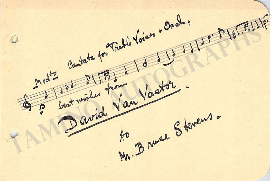 Composers - Autograph Music Quotes Signed (Various Options) A-D Part 1 - Image 11