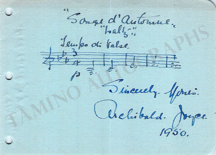 Composers - Autograph Music Quotes Signed (Various Options) A-D Part 1 - Image 17