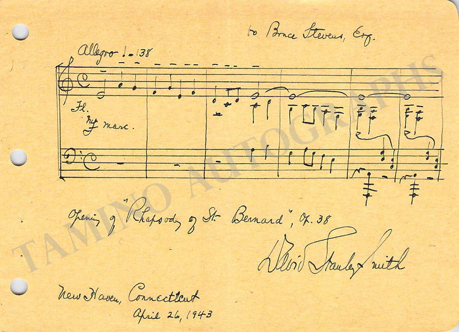 Composers - Autograph Music Quotes Signed (Various Options) A-D Part 1 - Image 22