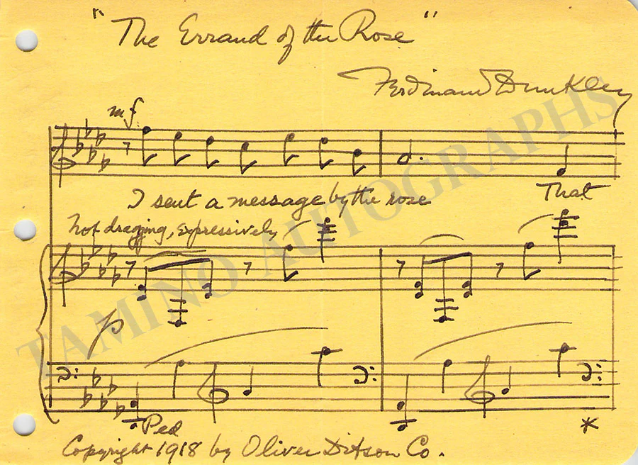 Composers - Autograph Music Quotes Signed (Various Options) E-H Part 1 - Image 26