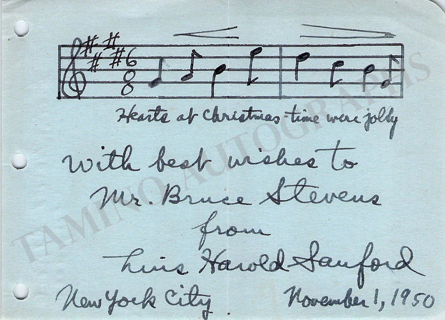 Composers - Autograph Music Quotes Signed (Various Options) I-L - Image 5