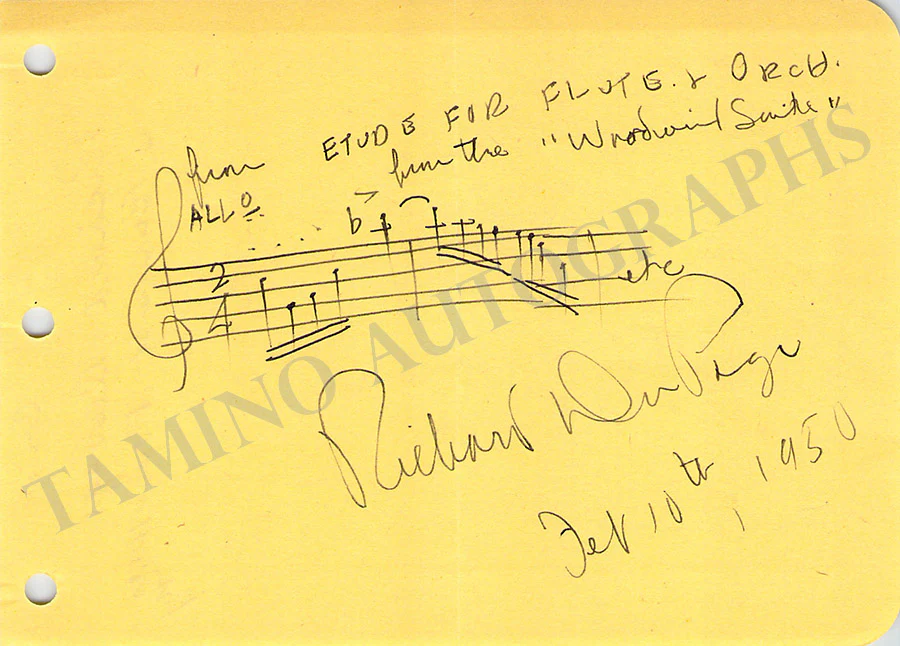 Composers - Autograph Music Quotes Signed (Various Options) R-U - Image 12